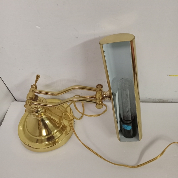 Vintage Brass Desktop Lamp, Piano lamp Adjustable Arm, Electric - Picture 8 of 14